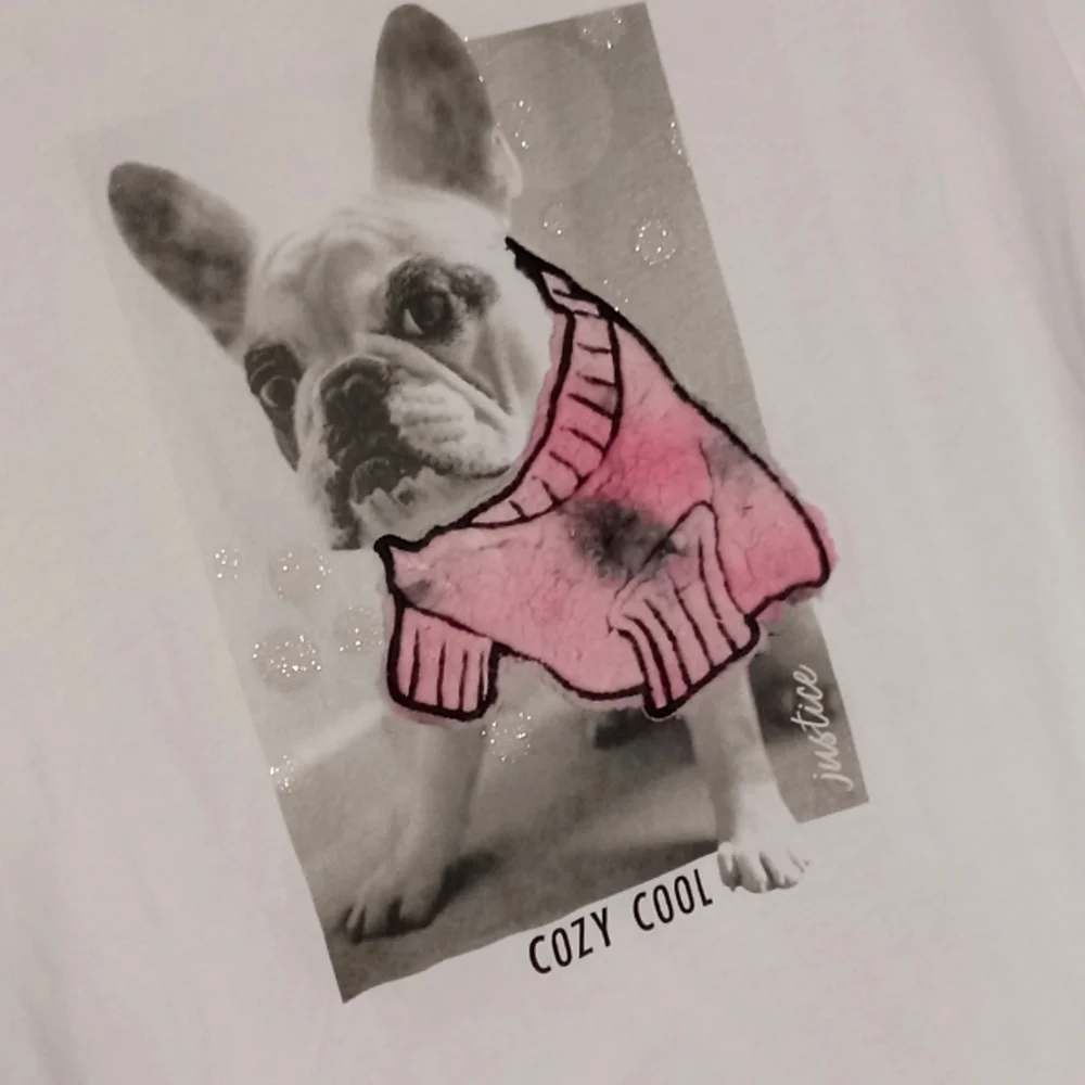 Girl's 3D dog graphic t-shirt Justice XL